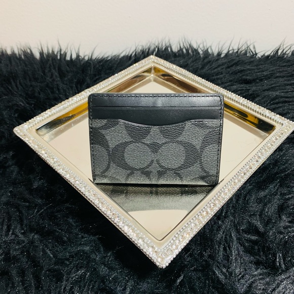 Coach Accessories Coach Card Case In Signature Canvas